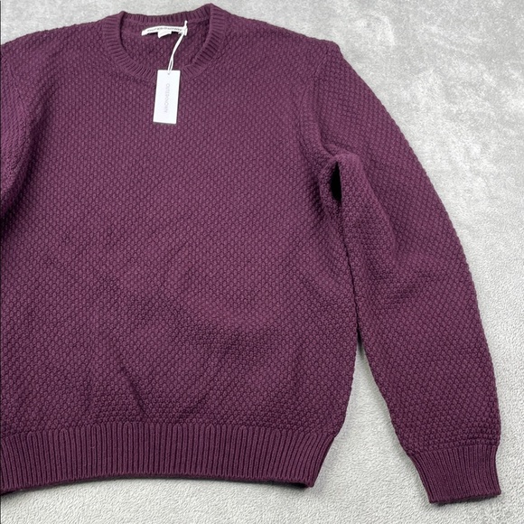 Outerknown Other - NEW Outerknown L Wool Cotton Harbor Knit Purple Textured Knit Sweater